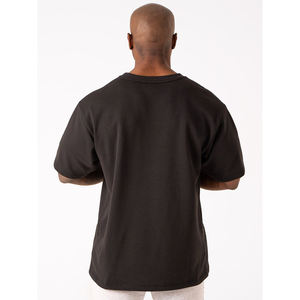 เสื้อยืดผู้ชายผ้าฟลีซผ้าฝ้ายเปิดไหล่ปล่อยเร็วแบบลำลองสวมใส่สบายสำหรับเล่นกีฬา100% สตรีทย้อนยุคสำหรับฤดูร้อน - Product Image 2