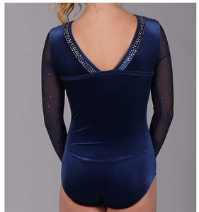 Ropa de baile para mujer estilo Oem tiempo de plomo rendimiento desgaste soporte adultos Leotardos de gimnasia con diamantes de imitación para damas - Product Image 3