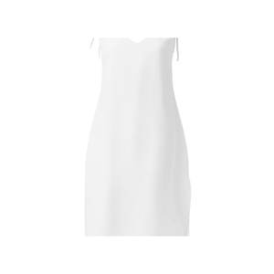 Robe fourreau midi en satin style simple avec bretelles à nouer, soutien-gorge intégré, décolleté en V fendu, tissu respirant et taille naturelle - Product Image 6