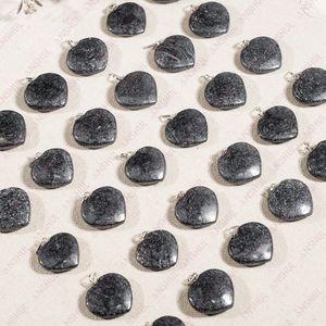 Wedding and Party Wear Best Quality Beautiful Design Crystal Gemstone Hematite <b>Heart</b> Shape Pendants at Bulk Purchase - Product Image 4