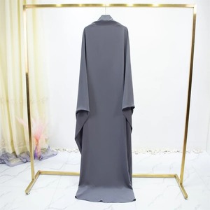 Robe longue traditionnelle arabe pour femmes, en mousseline de soie, à manches longues, mignonne, d'été, abaya musulmane, ample, maxi longueur, jilbabs - Product Image 5