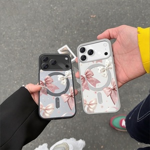 New Arrival Magnetic Sublimation Blank <b>Cartoon</b> Soft TPU White Flower Design Unisex Phone Case for 11 Pro Max - Product Image 2