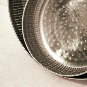 Lot de 3 bols décoratifs bas orchidées finition argentée pièces élégantes parfaites pour la table de bureau à domicile ou la fête d'Inde - Product Image 5