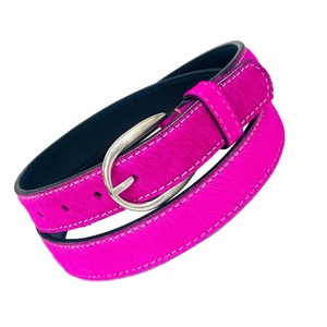 Nouvelle mode de ceinture décontractée pour hommes Style occidental longueur personnalisée en cuir de vachette avec boucle en acier imprimé poils d'animaux du Pakistan - Product Image 2