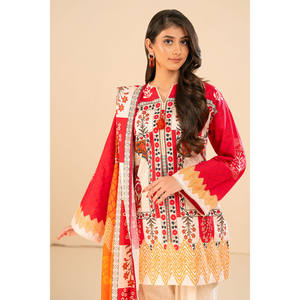 Traje Salwar Kameez de 3 Piezas en Algodón Khaddar Estampado con Dupatta para Festivales, Ropa Étnica, Estilo Pakistaní, Vestido Indio SD-52254 - Product Image 1