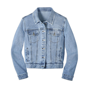 Veste d'hiver longue pour hommes sur mesure veste en jean uni 100% coton veste en jean bleu pour hommes de taille supérieure conception extensible - Product Image 1