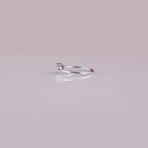 Anillo de boda de lujo de plata esterlina, anillo de compromiso de diamante cultivado en laboratorio solitario de corte esmeralda con certificado IGI, joyería para mujer - Product Image 3