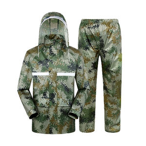 ชุดสูทกันฝนลายพรางกันน้ำทนทานพร้อมฮู้ดและปลอกยางยืดเพื่อความคุ้มครองสูงสุด - Product Image 1