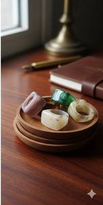 Anillos de Resina Hechos a Mano Modernos y de Moda, Estilo Acrílico Grueso y Colorido, Accesorio de Joyería para Uso Diario para Mujeres y Niñas, Venta al por Mayor - Product Image 5