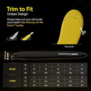 Frido Max Comfort <b>Insole</b> | SEBS Gel & Memory Foam Top Layer | All-Day Comfort <b>Insoles</b> for <b>Men</b> - Product Image 6