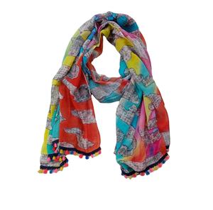 Gran oferta 100% bufandas de Pashmina de algodón Modal para mujer diseño innovador impreso Digital textura extremadamente suave no simétrica - Product Image 1