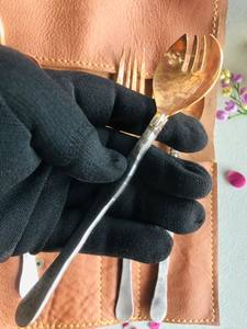 Juego de Cubiertos de Cobre Medieval Forjado a Mano, Nueva Edición, Juego de Cubiertos de Acero Inoxidable y Cobre Antiguo Personalizado de Alta Calidad - Product Image 4