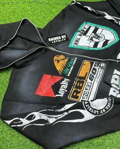 Sudaderas con capucha para hombre más vendidas con logotipo bordado con estampado de soplo en 3D MOQ bajo Nuevo diseño Hecho en Pakistán - Product Image 2