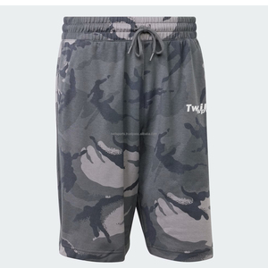 Shorts de sport camouflage pour hommes de qualité supérieure en gros, 100 % coton, pour fitness, course et gym, anti-plis, séchage rapide, respirants - Product Image 4