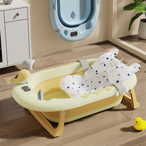 2024 <span class=keywords><strong>baignoire</strong></span> pliable en plastique pour bébé bébé chaud avec température et ensemble de baignoires pour bébé - Product Image 1