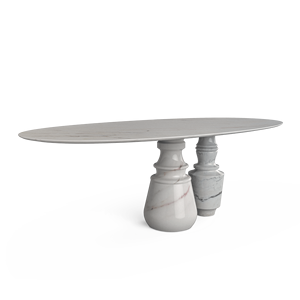 Pietra Oval Estremoz <b>Dining</b> <b>Table</b> Set Modern European Design Expandable <b>Extendable</b> Made of Sintered Stone Wood Stable Assembled - Product Image 6