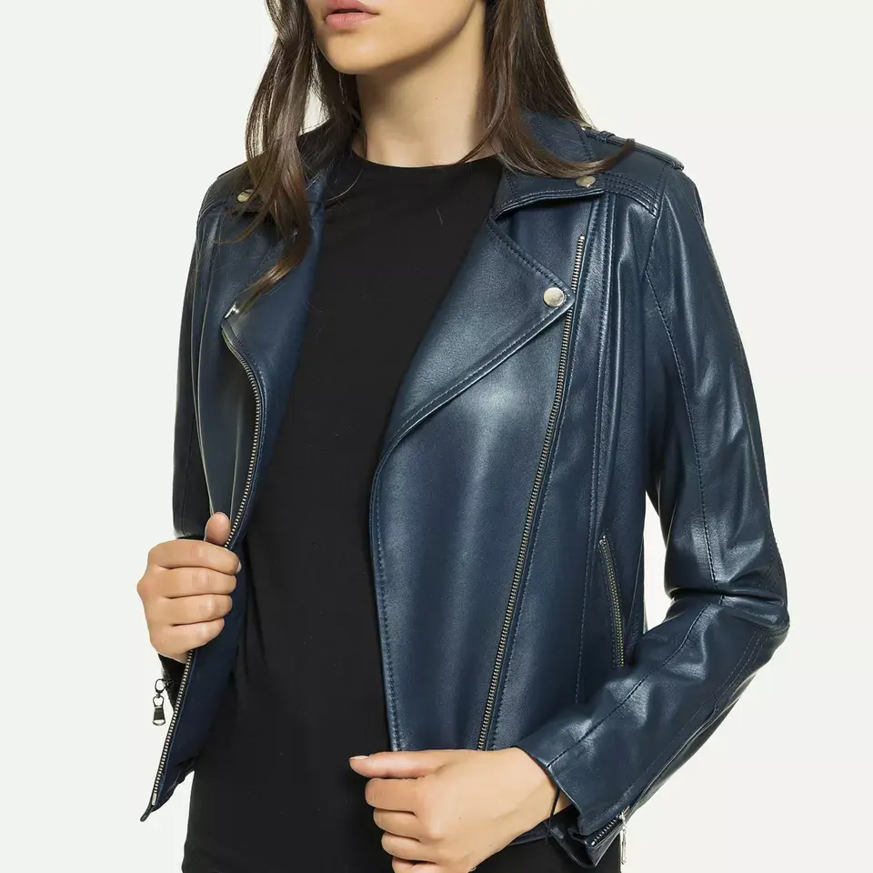2023 Winter Pure Genuine Ladies Leather Jacket Motorcycle Girls Women's /Women Plus size Bikers Bomber Leather Jacket Coats