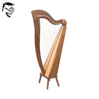 High Quality 34 String Lever Irish Harp Natural Wood Customizable Design OEM/ODM Service Musical Instrument All Colors Available