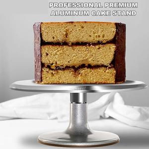 Support à gâteau rotatif artisanal en acier inoxydable de qualité supérieure, écologique, non toxique, pour anniversaire et autres occasions - Product Image 2