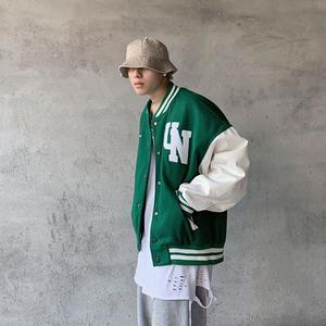 Chaqueta de béisbol de manga de cuero para hombre, cazadora de piloto de vuelo universitario, nueva llegada - Product Image 5