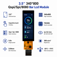 Module d'affichage LCD tactile IPS TFT 3,5 pouces 340x800 QSPI SPI 8080 Interface 300 Nits CTP pour équipement industriel