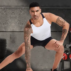 Chaleco de gimnasio sin mangas para hombre, camiseta de entrenamiento muscular transpirable para ejercicio de culturismo, senderismo al aire libre, atletismo de verano - Product Image 5