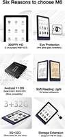 Lector de Libros Electrónicos MEEBOOK M6 Nuevo 2023 Pantalla E-Ink HD de 6" 300PPI Ereader Luz Fría/Cálida Android 11 Compatible con Google Play Store OTG