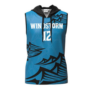 Uniformes deportivos con capucha 7 on 7 personalizados de calidad superior recién llegados superventas conjuntos de ropa deportiva transpirable sin mangas de talla grande - Product Image 2