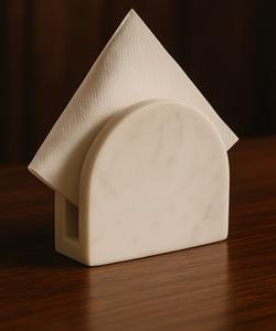 Nouvel arrivage Boîte à serviettes élégante artisanale Rangement durable en bois et métal pour la décoration de table de restaurant et de bureau à domicile Incrustation de qualité supérieure - Product Image 2