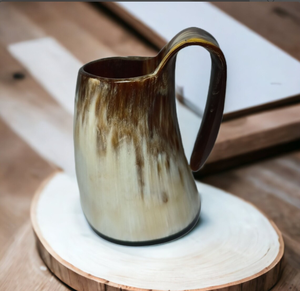 แก้วมักใส่เบียร์และไวน์รูปเขาควายธรรมชาติแบบดั้งเดิมอุปกรณ์ดื่มสไตล์สัตว์ขัดเงาสไตล์นักดื่มไวกิ้งสไตล์ฮอร์น - Product Image 4