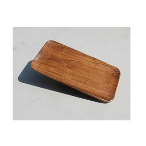 Plateau en bois à finition naturelle lisse, design moderne fait à la main avec motif personnalisé - pour servir de la nourriture, décoration de la maison et cadeau - Product Image 4