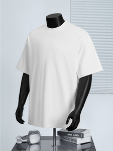 เสื้อยืดแขนสั้นผ้าคอตตอนคอมบ์ทรงหลวมของผู้ชายเสื้อยืดสีพื้นสไตล์ลำลองพร้อมเสื้อยืดปรับแต่งได้ - Product Image 6