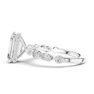 3.38 CT <b>Emerald</b> Cut Lab Diamond <b>Ring</b> for Women VVS-VS EF Clarity 18KT, 14KT, 10KT Gold & 925 <b>Silver</b> Rose, Yellow, White - Product Image 6