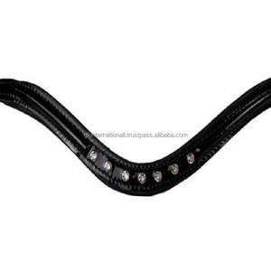 Banda de cuero acolchado para cejas de caballo, banda de cuero con acabado Premium, con curva de diamante de charol, de diseñador, hecha a medida - Product Image 6