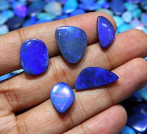 หินอัญมณีทรงหลวมสีฟ้าเปลวไฟแบบคู่จากออสเตรเลียขายส่ง - Product Image 2