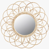 2025 moderne rotin décor miroir bambou fabriqué à la main cadre durable espaces de vie fournisseur en gros usine directe meilleur prix