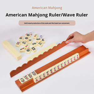 Ensemble de pousseurs de Mahjong en bois, pliable, portable, résistant à l'eau, magnétique, accessoires de jeu pour 4 joueurs - Product Image 3