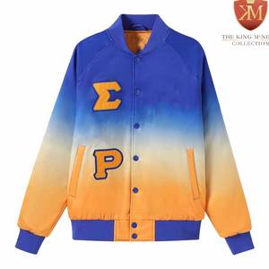 Veste en satin ombré brillant de la sororité Sigma Gamma Rho, multicolore, tie-dye par sublimation - Product Image 6