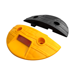 Lente de Cristal Ojo de Gato Negro-Amarillo, Botón de Señalización Vial de Vidrio Templado y Material de PC con Reflector Blanco y Marcador Vial de Goma - Product Image 3