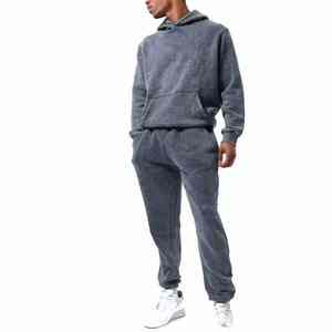 Mejor fabricación de los hombres de lavado ácido Sweatsuit tendencia superior precio barato última llegada cómodo servicio OEM ácido lavado Sweatsuit - Product Image 6