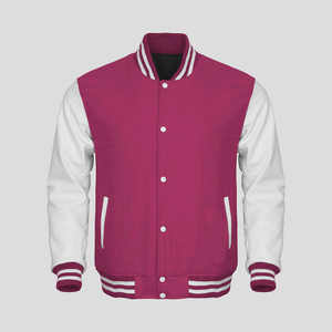 Veste universitaire en gros, veste de baseball brodée, coupe-vent en polaire, veste de baseball universitaire pour hommes - Product Image 2