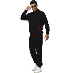 Haute qualité hommes deux pièces survêtement ensemble fermeture éclair complète hiver survêtement coupe régulière survêtement pour hommes double couleur Jogging porter - Product Image 3
