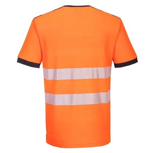 เสื้อทำงานผู้ชายสีเหลืองโพลีเอสเตอร์แบบมองเห็นได้ชัดเจนพร้อมแถบสะท้อนแสงสำหรับชุดทำงาน - Product Image 4