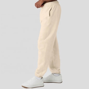 Pantalones Deportivos Personalizados de Alta Calidad, Estilo Informal, Corte Holgado, Lisos, con Bolsillos, Tejido Grueso de Felpa Francesa, Algodón y Elastano para Hombre - Product Image 3