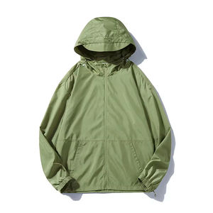 Veste coupe-vent légère à capuche pour homme, imperméable, protection solaire UPF 50, anti-UV, respirante, séchage rapide, manches longues - Product Image 1