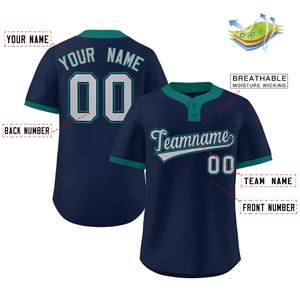 Camiseta personalizable de Béisbol Juvenil, camiseta de sarga transpirable de secado rápido, bordado, nombre, número, botón, malla, ropa deportiva de EE. UU. - Product Image 4