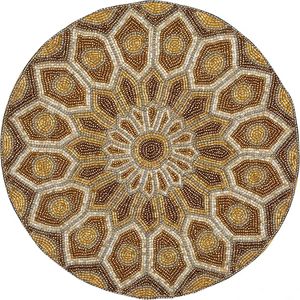 Napperons ronds personnalisés de luxe les plus vendus tapis de table en fer perlé en cristal pour fabricant de mariage - Product Image 6