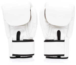 Gants de boxe professionnels personnalisés avec logo, pour entraînement, sparring et combat, avec fermeture auto-agrippante, en cuir véritable. - Product Image 5