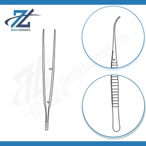 Pinzas Iris Manuales Extra Finas Dentadas de 94 mm de Largo, Curvas, de Acero Inoxidable Quirúrgico, Certificadas por la CE, Fabricante de Instrumentos de Pakistán - Product Image 3