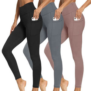 Mallas de Yoga de entrenamiento de cintura alta 2024 personalizadas al por mayor, pantalones cortos de entrenamiento de nailon seda para mujer, bolsillo, pierna corta, entrenamiento, gimnasio - Product Image 3